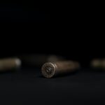 Picture of bullets on a black background